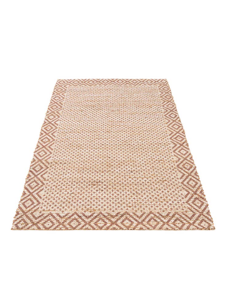 Detail image of  4' 2 x 6'  Hand Braided Chenille Jute Rug