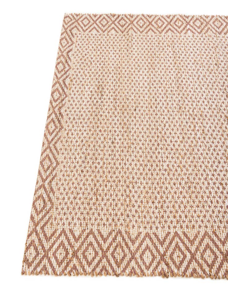 Detail image of  4' 2 x 6'  Hand Braided Chenille Jute Rug