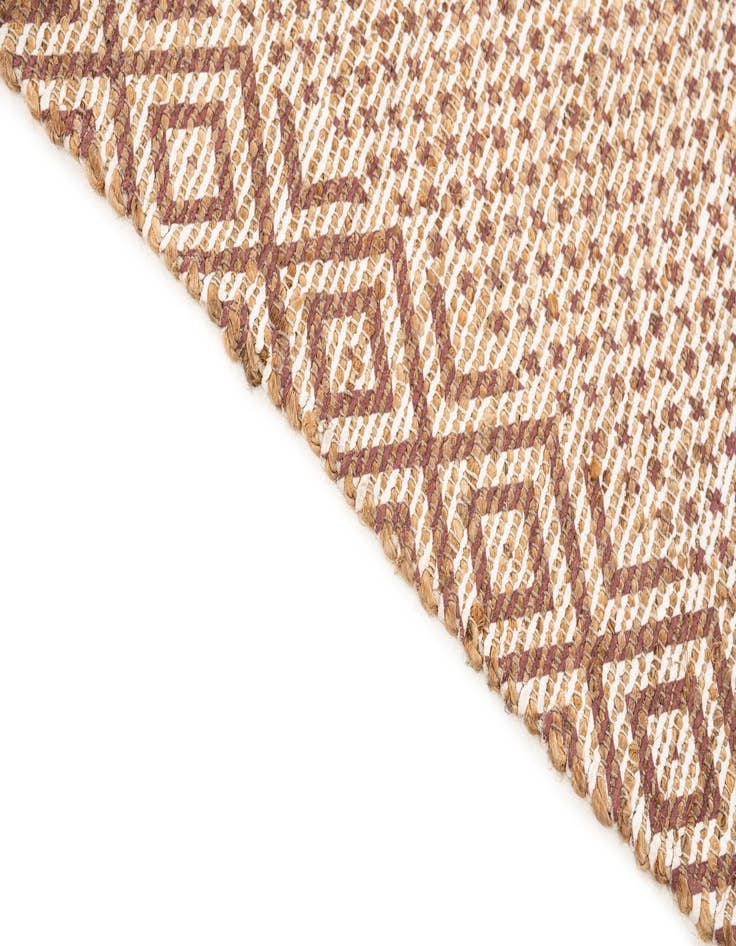 Detail image of  4' 2 x 6'  Hand Braided Chenille Jute Rug