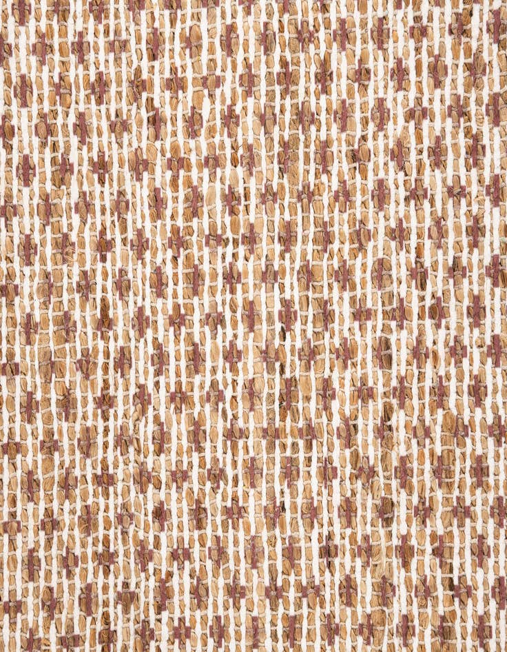 Detail image of  4' 2 x 6'  Hand Braided Chenille Jute Rug