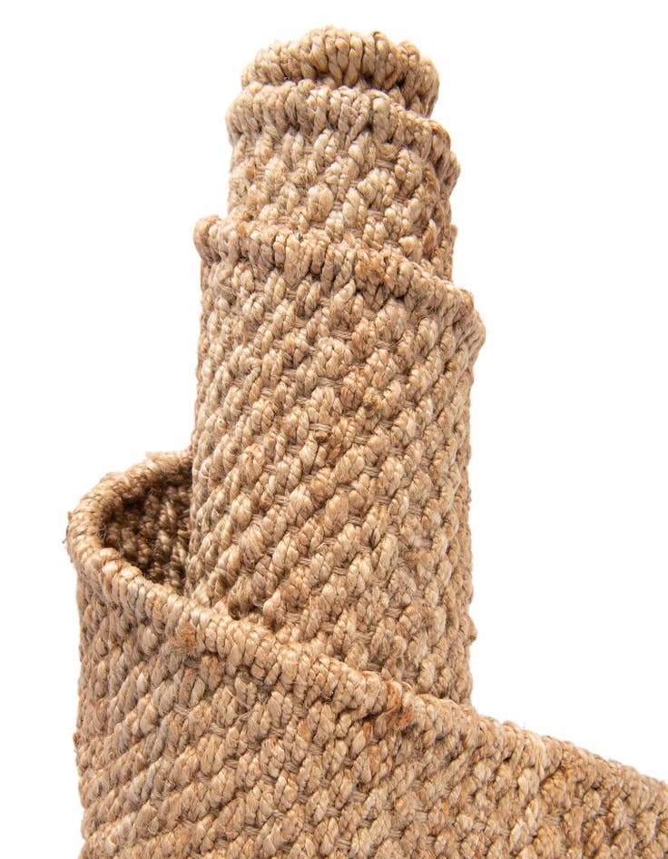 Detail image of  9' x 12' 2  Hand Woven Chunky Jute Rug