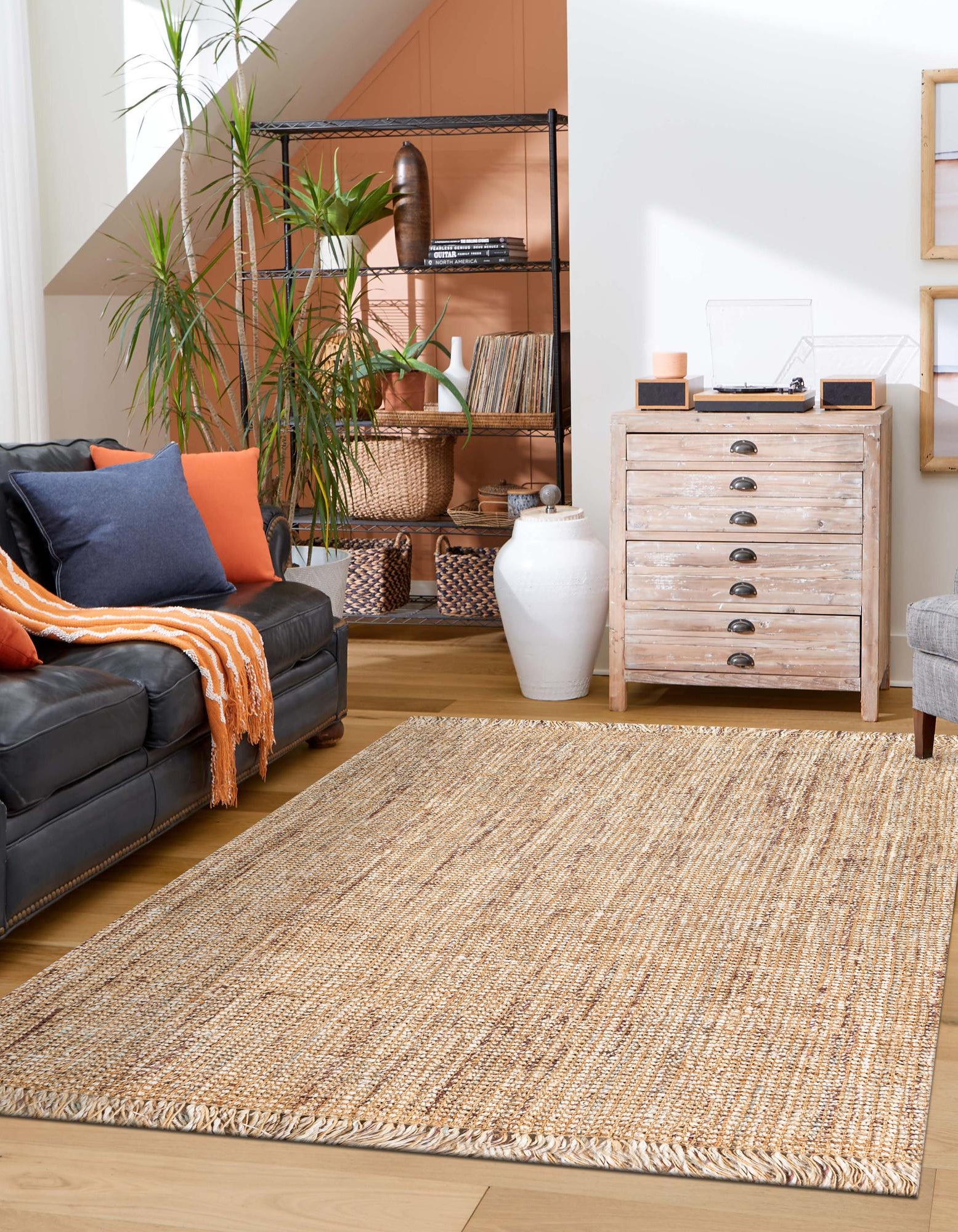 Natural 3' 1 x 5' 1 Hand Woven Chunky Jute Rug | Rugs.com