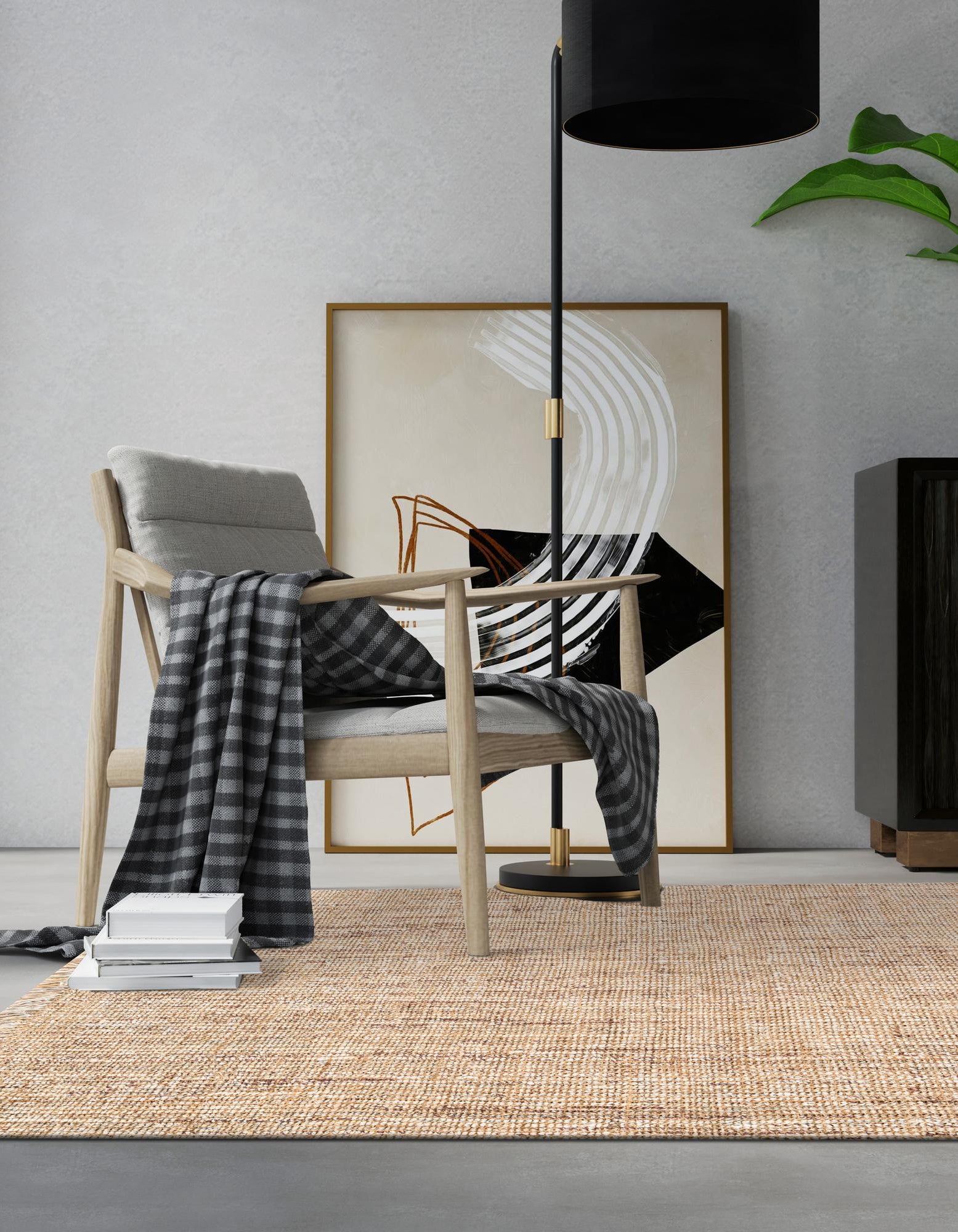 Natural 3' 1 x 5' 1 Hand Woven Chunky Jute Rug | Rugs.com