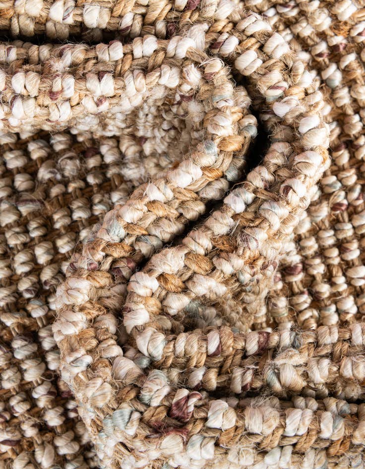 Detail image of  5' 1 x 8'  Hand Woven Chunky Jute Rug