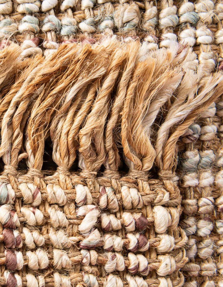 Detail image of  5' 1 x 8'  Hand Woven Chunky Jute Rug