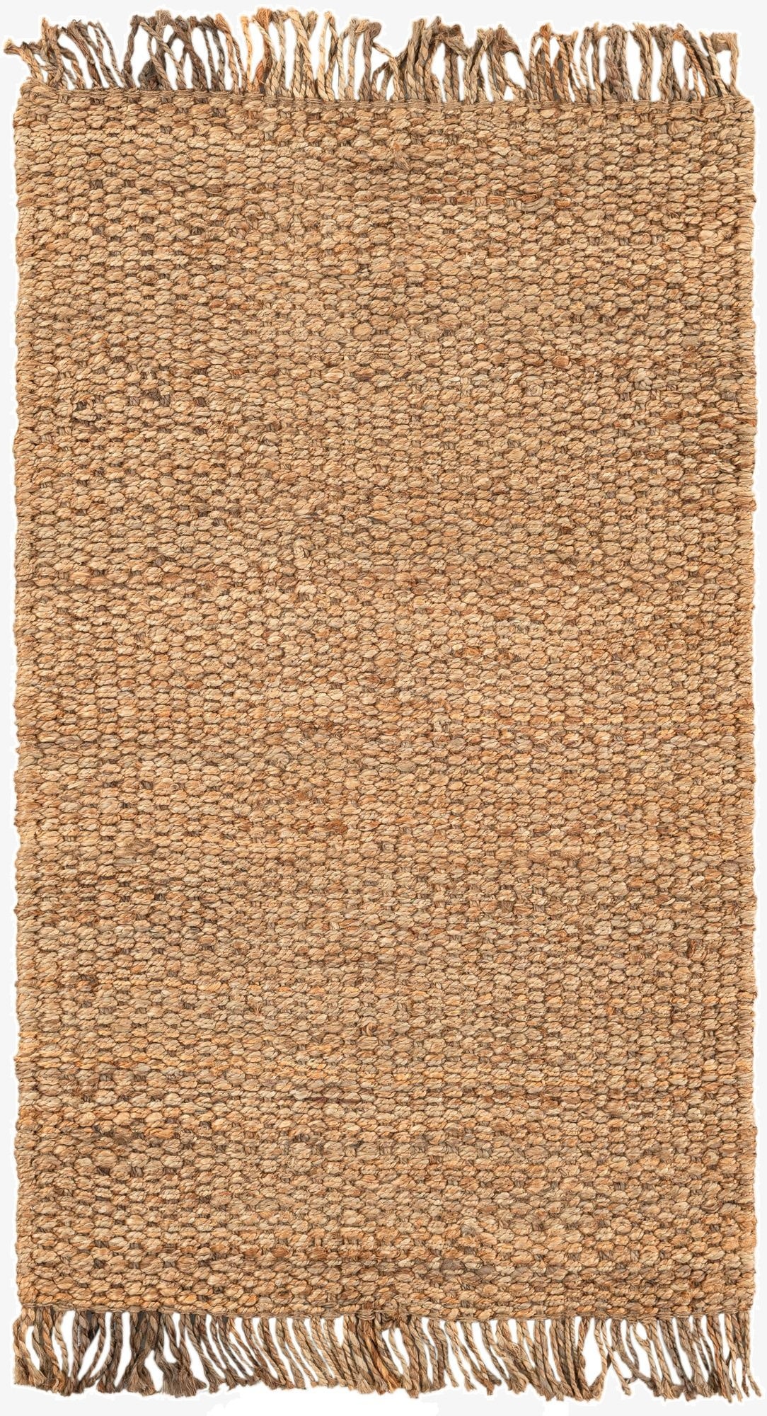 3' 1 x 5' 1  Hand Woven Chunky Jute Rug