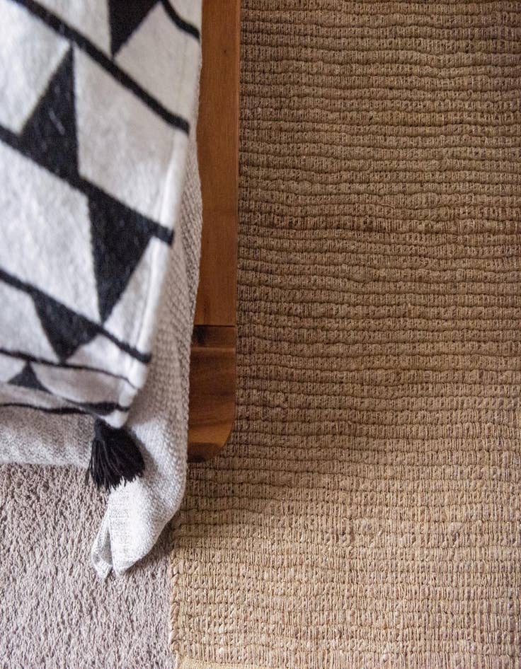 Detail image of  5' x 8'  Hand Woven Gilded Jute Rug