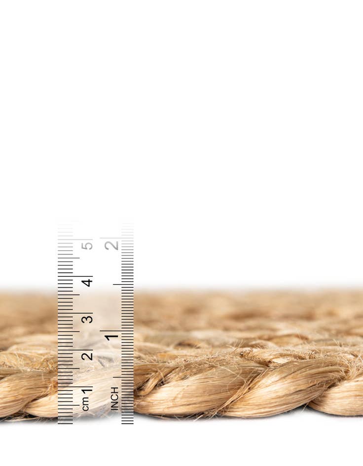 Detail image of  4' 1 x 6' 1  Hand Heirloom Braided Jute Rug