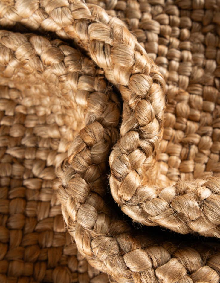 Detail image of  4' 1 x 6' 1  Hand Heirloom Braided Jute Rug