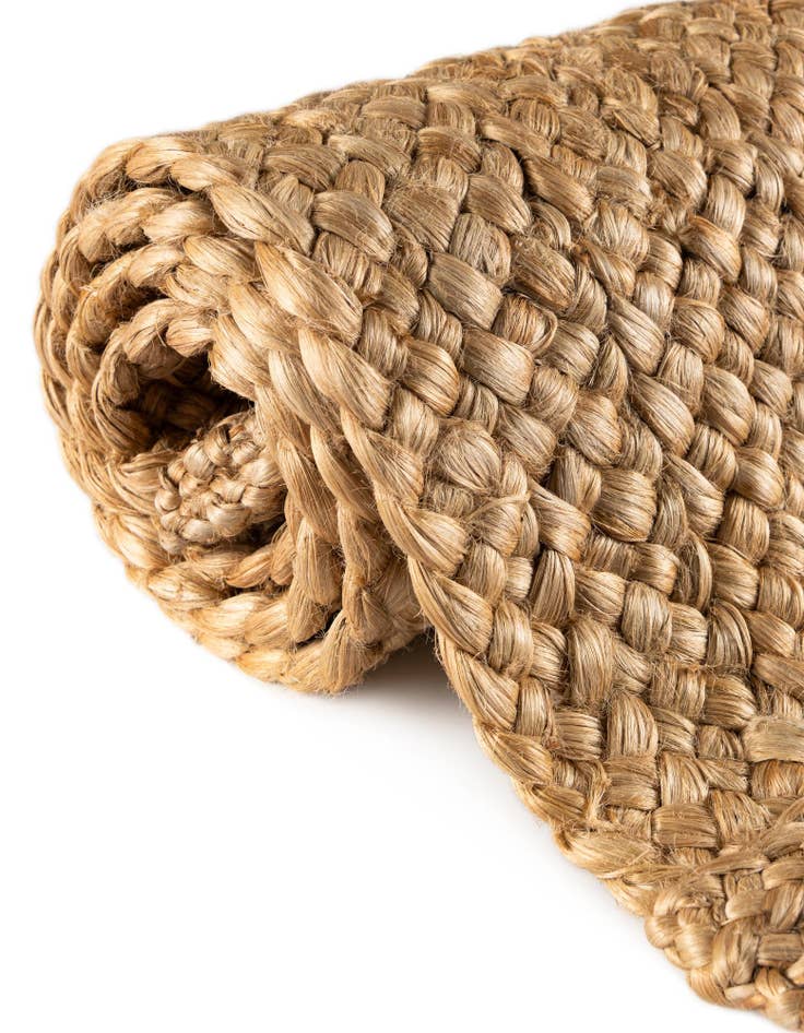 Detail image of  4' 1 x 6' 1  Hand Heirloom Braided Jute Rug