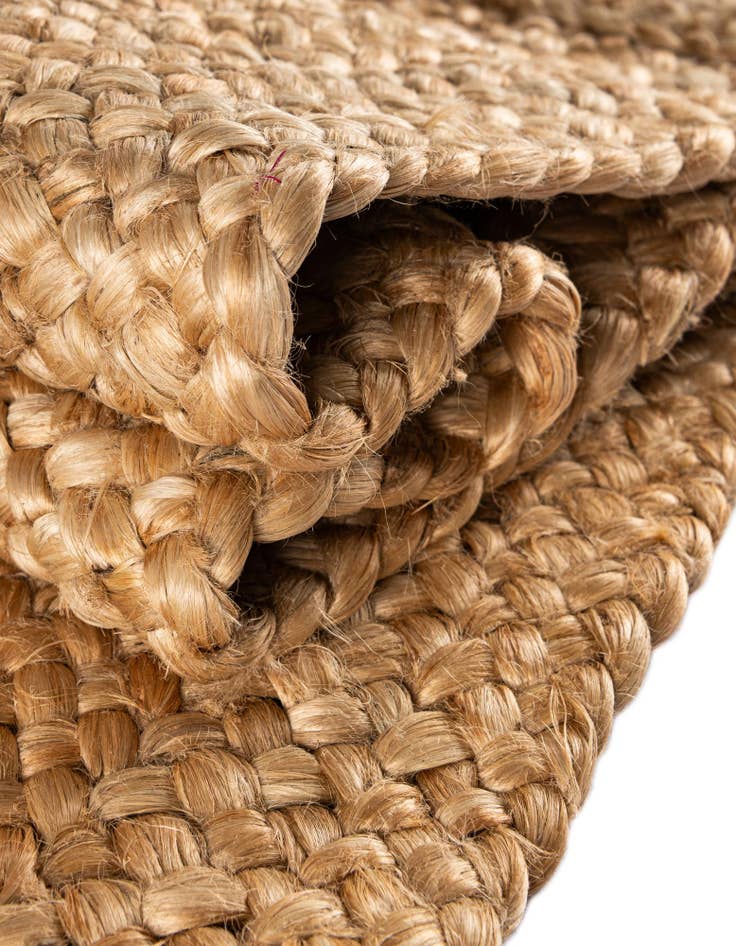 Detail image of  4' 1 x 6' 1  Hand Heirloom Braided Jute Rug