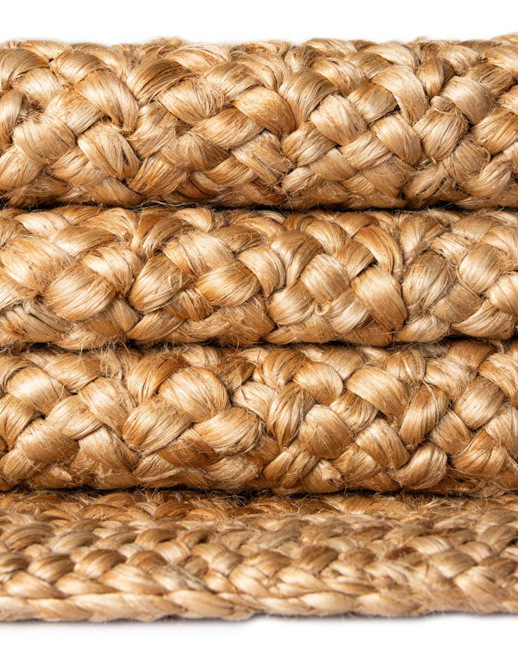 Detail image of  4' 1 x 6' 1  Hand Heirloom Braided Jute Rug