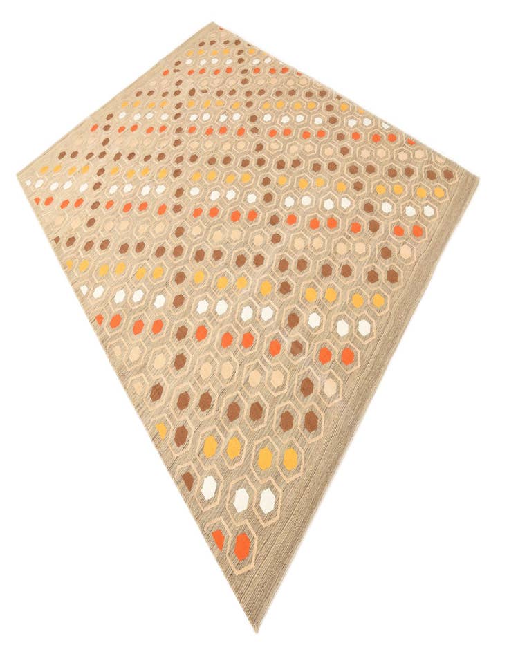 Detail image of  7' 1 x 9' 4  Hand Woven Kilim Modern Rug