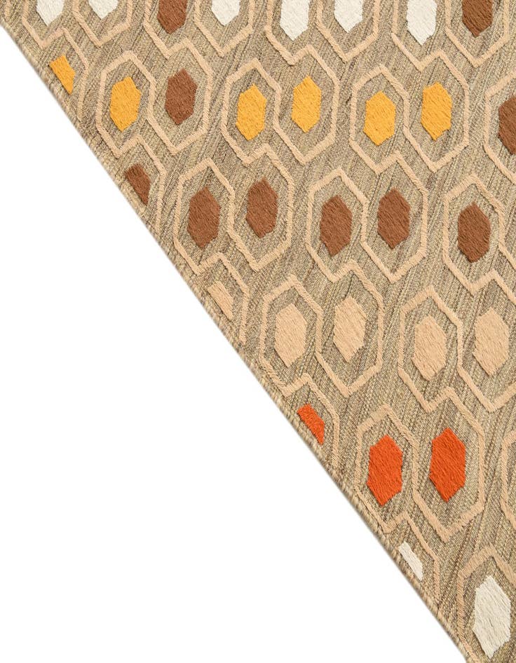 Detail image of  7' 1 x 9' 4  Hand Woven Kilim Modern Rug