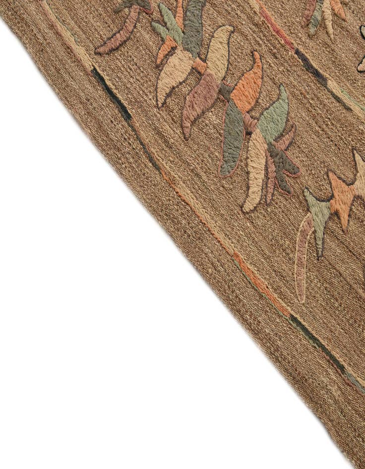 Detail image of  6' 2 x 7'  Hand Woven Kilim Suzani Wool Rug