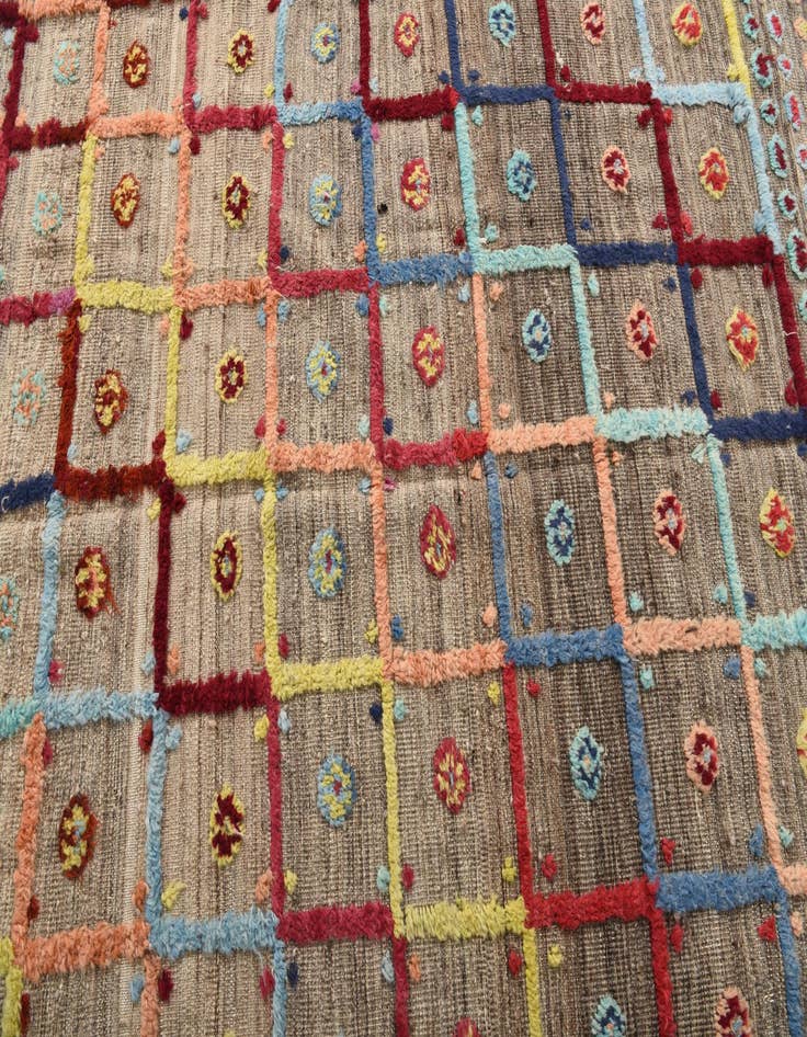 Detail image of  6' 9 x 7' 8  Hand Knotted Moroccan Wool Rug