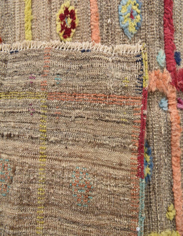 Detail image of  6' 9 x 7' 8  Hand Knotted Moroccan Wool Rug