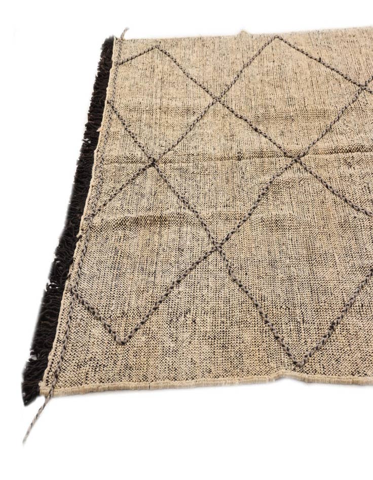 Detail image of  6' 1 x 7' 8  Hand Knotted Moroccan Wool Rug