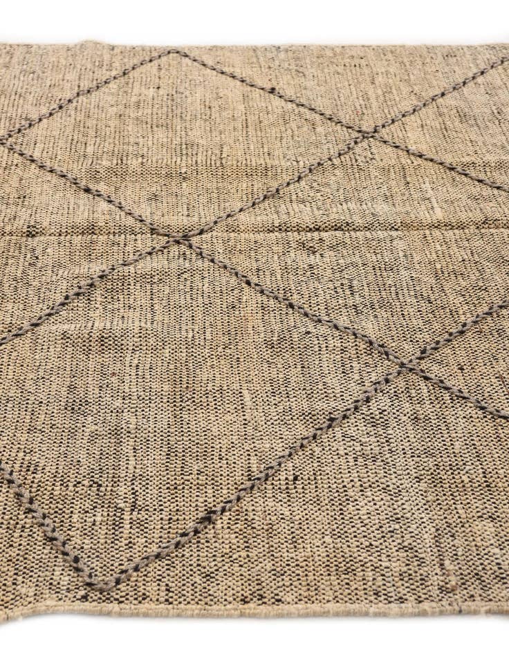 Detail image of  6' 1 x 7' 8  Hand Knotted Moroccan Wool Rug