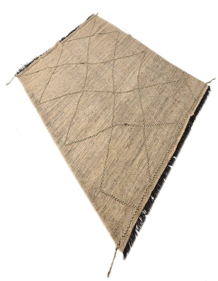 Detail image of  5' 8 x 7' 9  Hand Knotted Moroccan Wool Rug