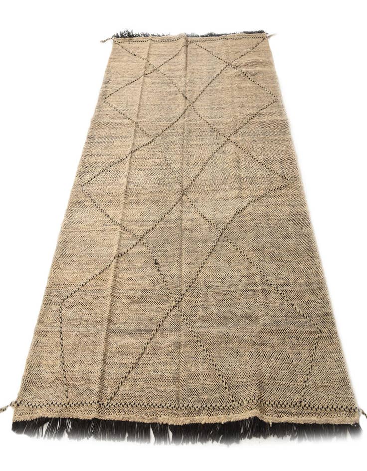 Detail image of  5' 8 x 7' 9  Hand Knotted Moroccan Wool Rug