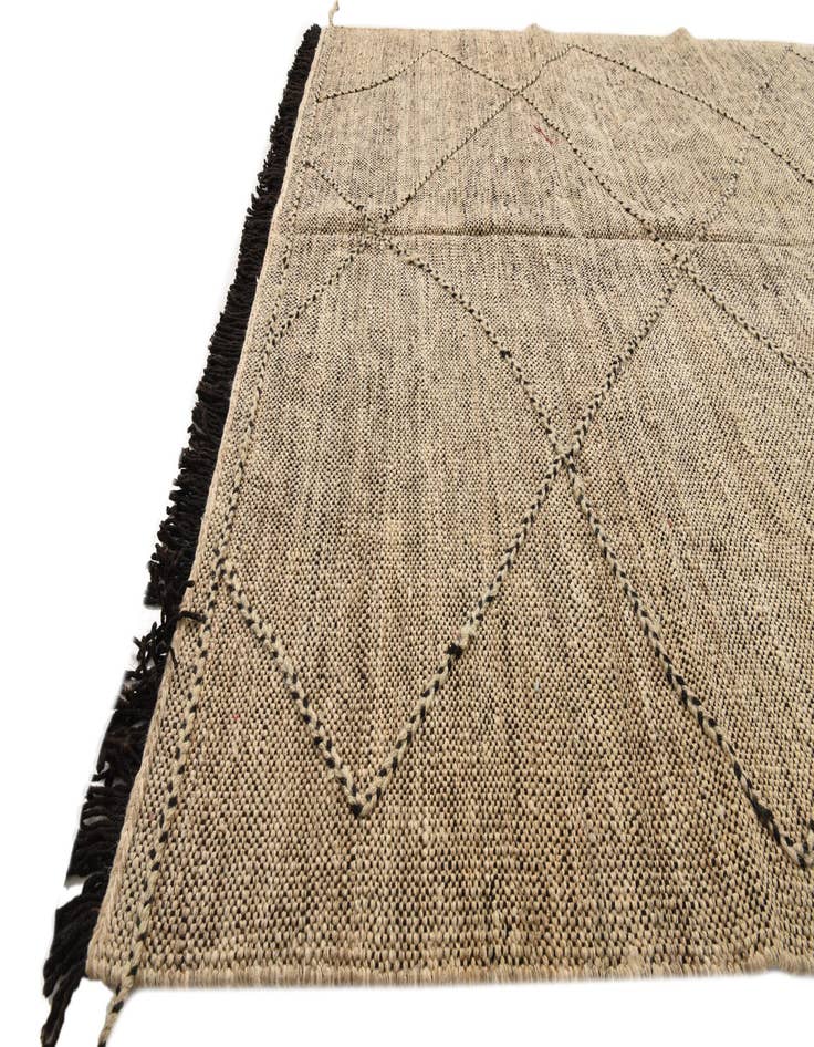 Detail image of  6' 1 x 7' 8  Hand Knotted Moroccan Wool Rug