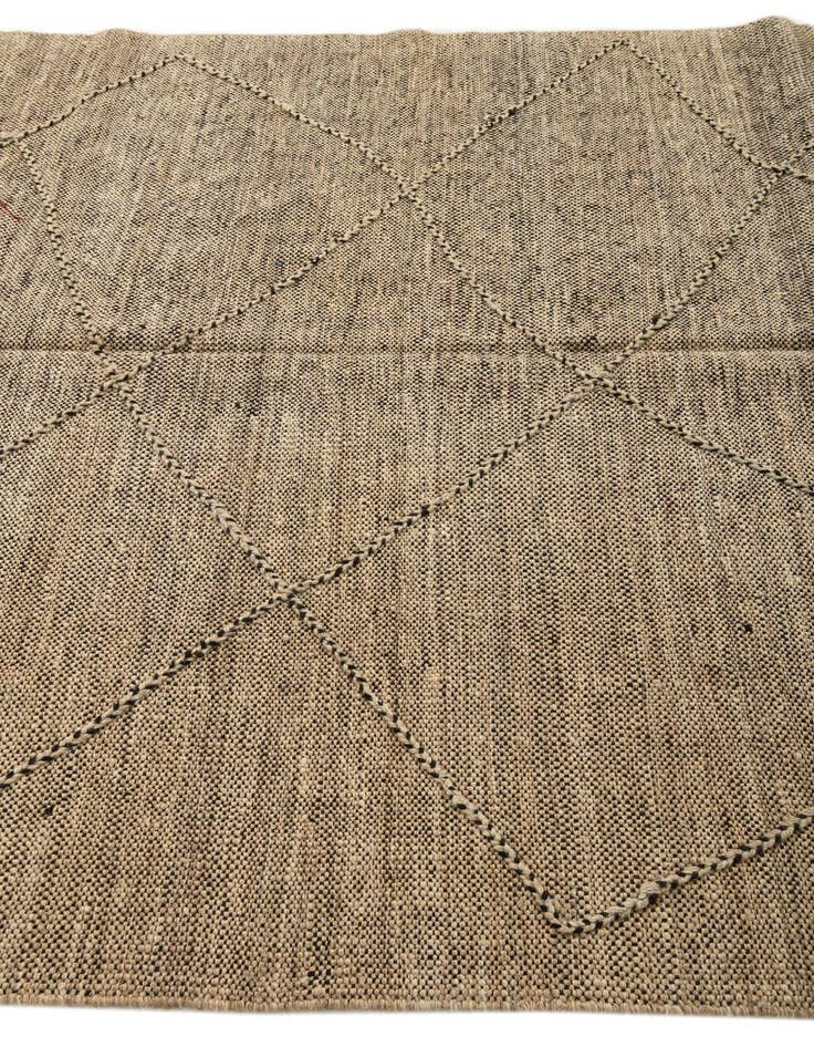Detail image of  6' 1 x 7' 8  Hand Knotted Moroccan Wool Rug
