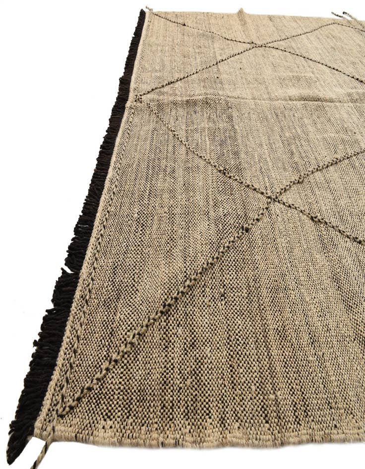 Detail image of  6' 10 x 9' 7  Hand Knotted Moroccan Wool Rug