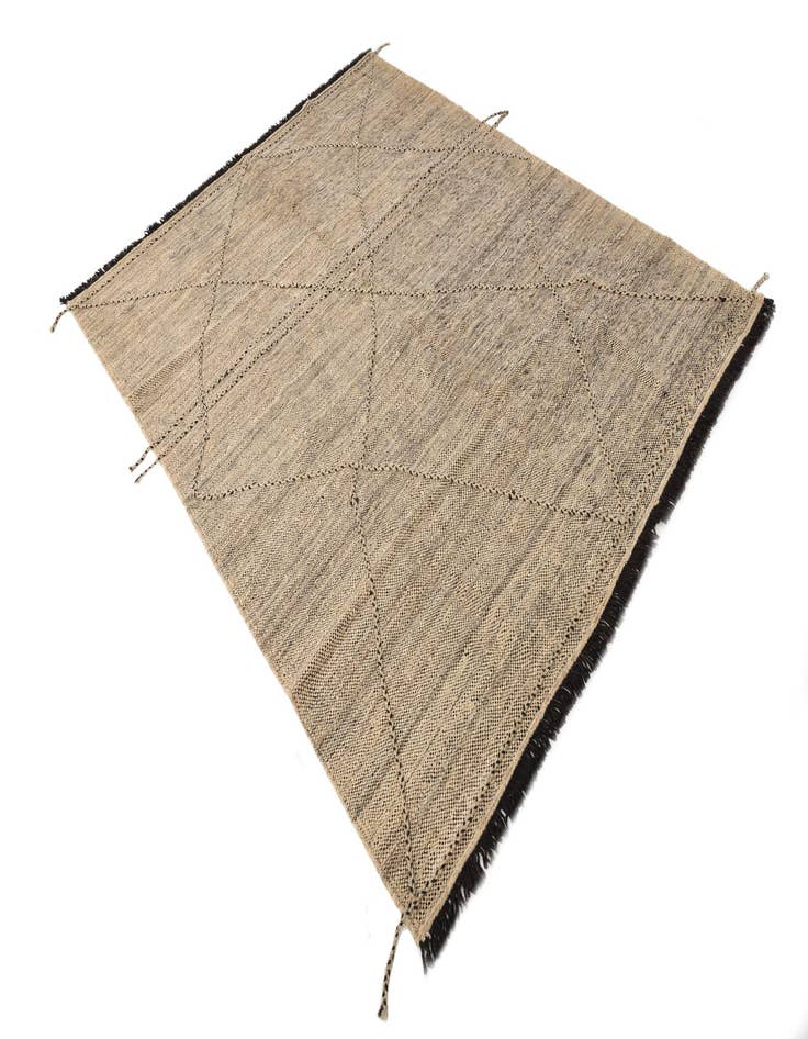 Detail image of  6' 1 x 7' 8  Hand Knotted Moroccan Wool Rug