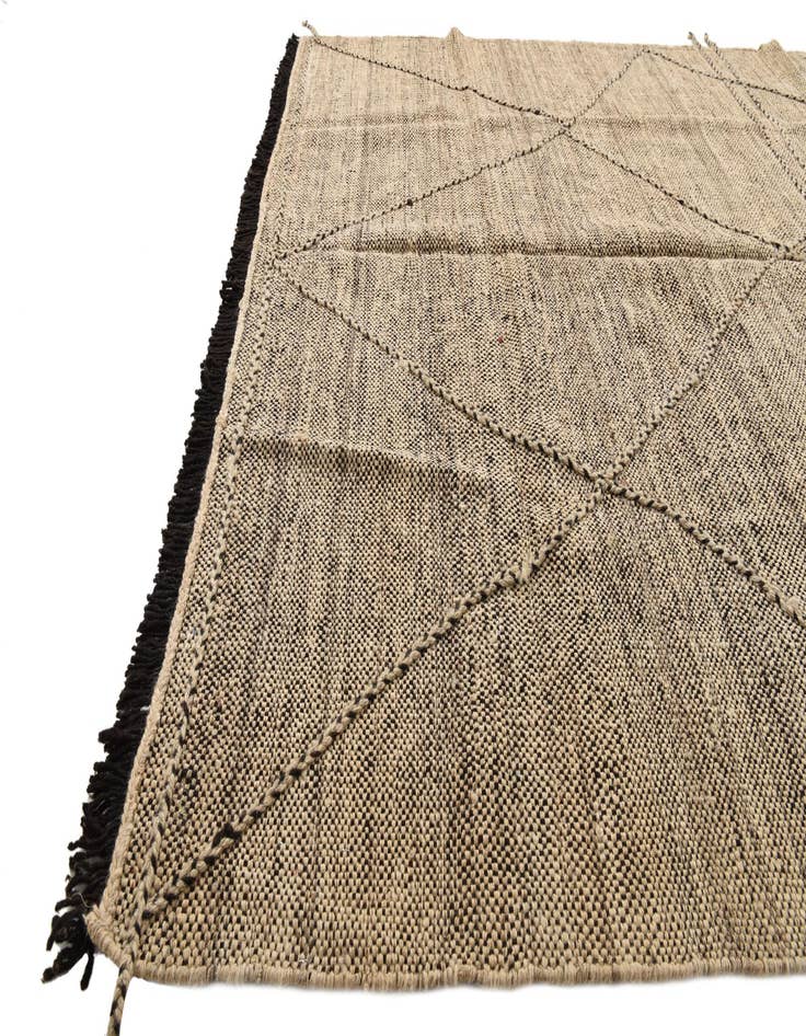 Detail image of  6' 1 x 7' 8  Hand Knotted Moroccan Wool Rug