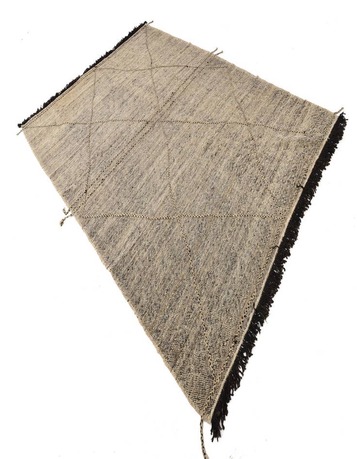 Detail image of  7' x 9' 7  Hand Knotted Moroccan Wool Rug