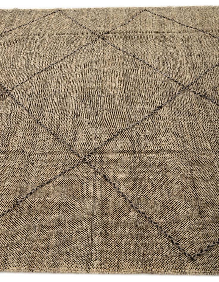 Detail image of  7' x 10'  Hand Knotted Moroccan Wool Rug