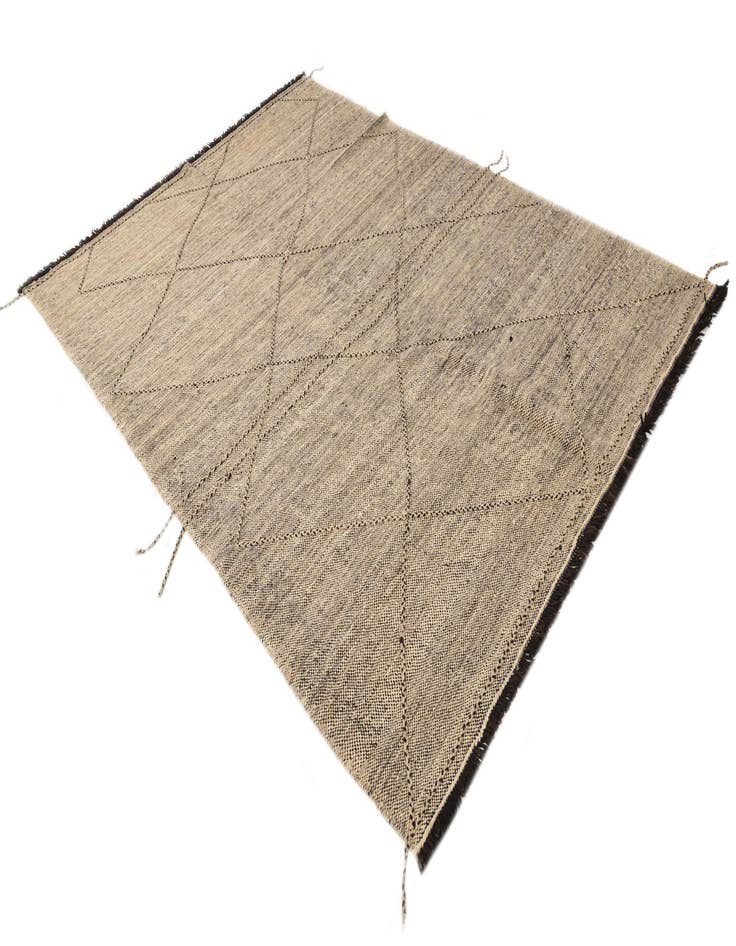 Detail image of  6' 10 x 9' 8  Hand Knotted Moroccan Wool Rug