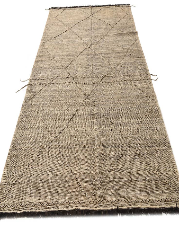 Detail image of  6' 10 x 9' 8  Hand Knotted Moroccan Wool Rug