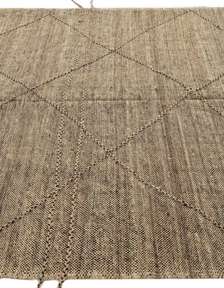 Detail image of  6' 10 x 9' 8  Hand Knotted Moroccan Wool Rug