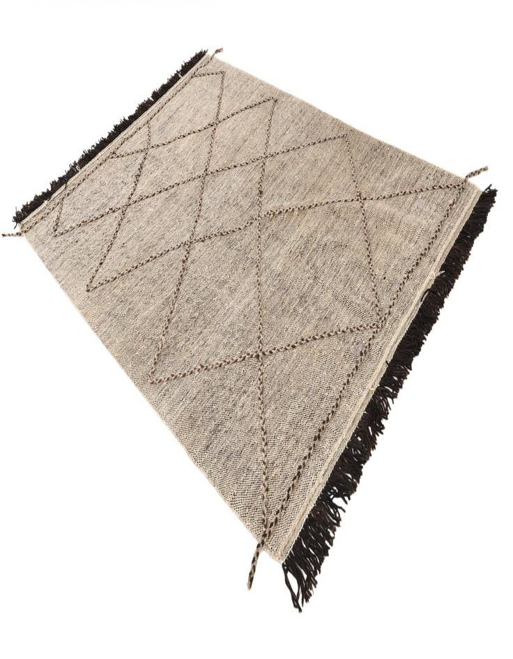 Detail image of  5' 9 x 8'  Hand Knotted Moroccan Wool Rug