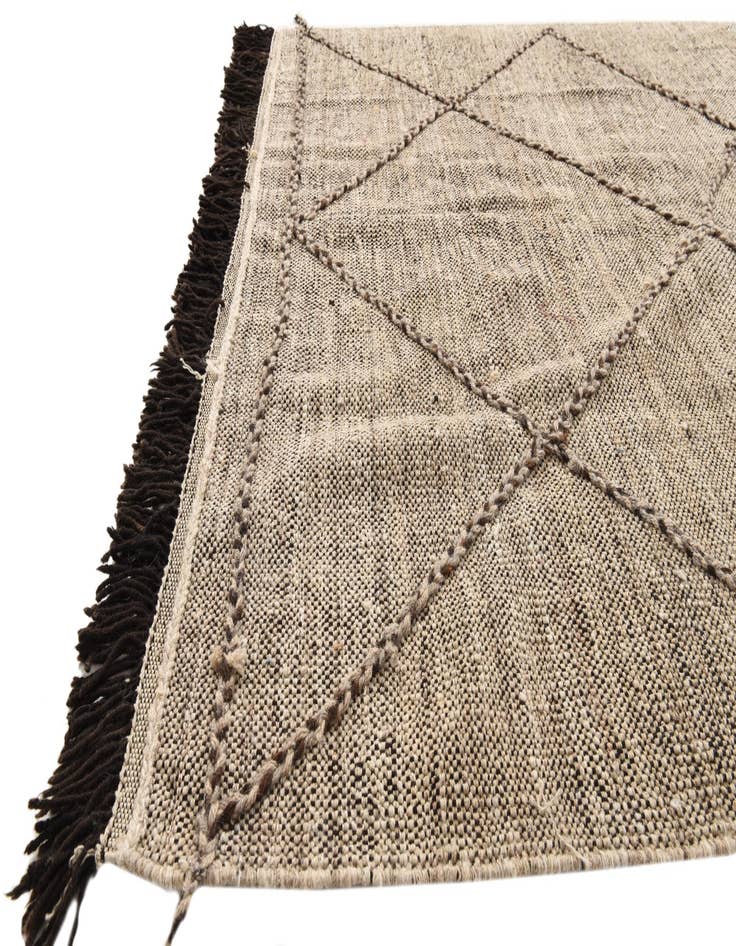 Detail image of  5' 9 x 8'  Hand Knotted Moroccan Wool Rug