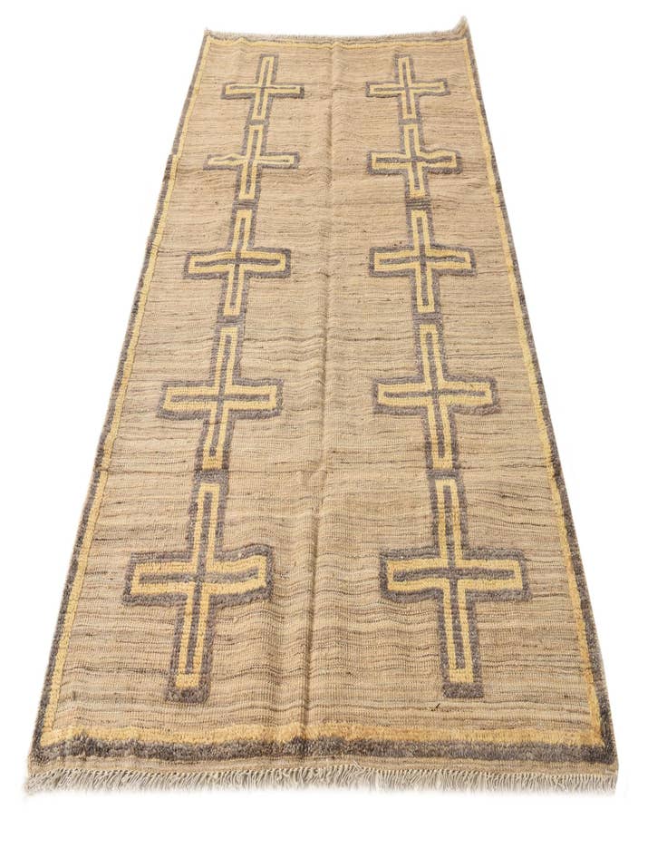 Detail image of  4' 10 x 7' 4  Hand Knotted Moroccan Wool Rug