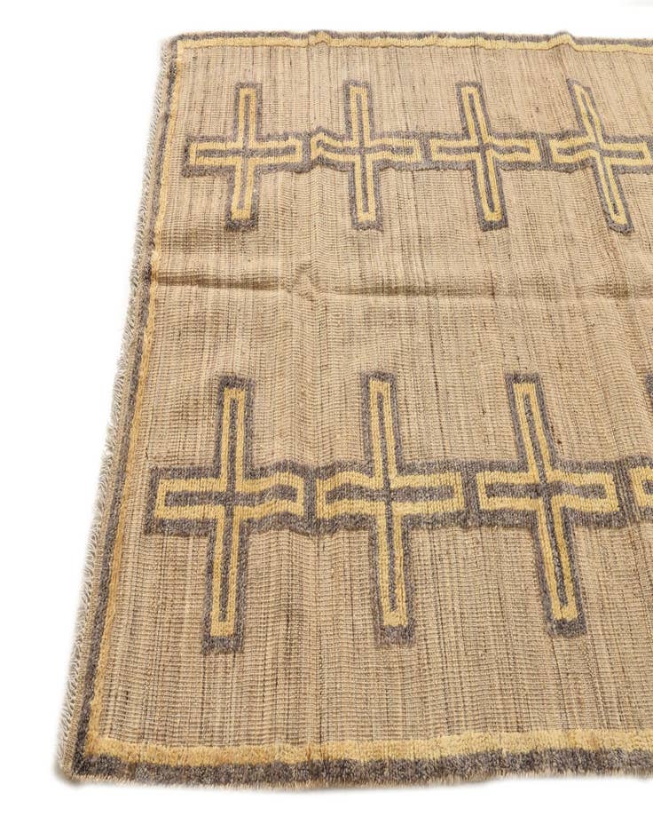 Detail image of  4' 10 x 7' 4  Hand Knotted Moroccan Wool Rug