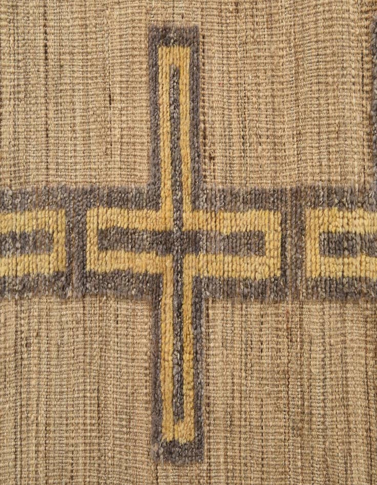 Detail image of  4' 10 x 7' 4  Hand Knotted Moroccan Wool Rug