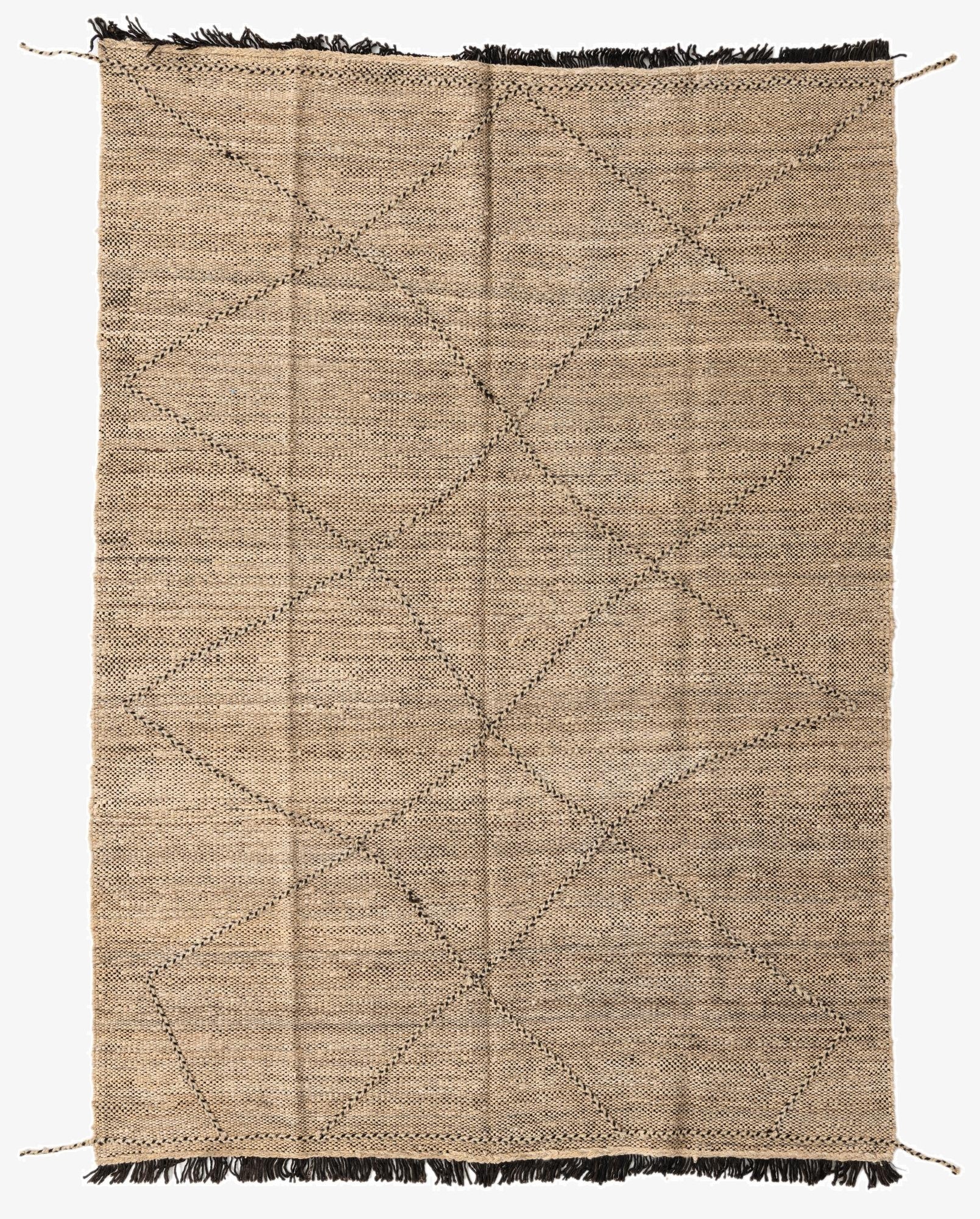  5' 8 x 7' 9  Hand Knotted Moroccan Wool Rug