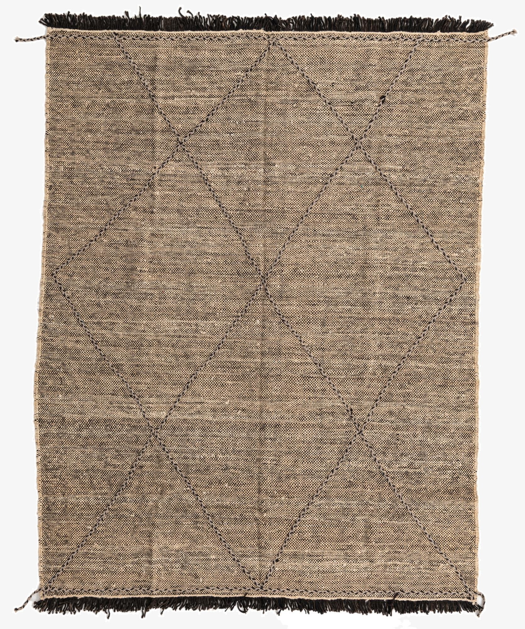  5' 10 x 7' 7  Hand Knotted Moroccan Wool Rug