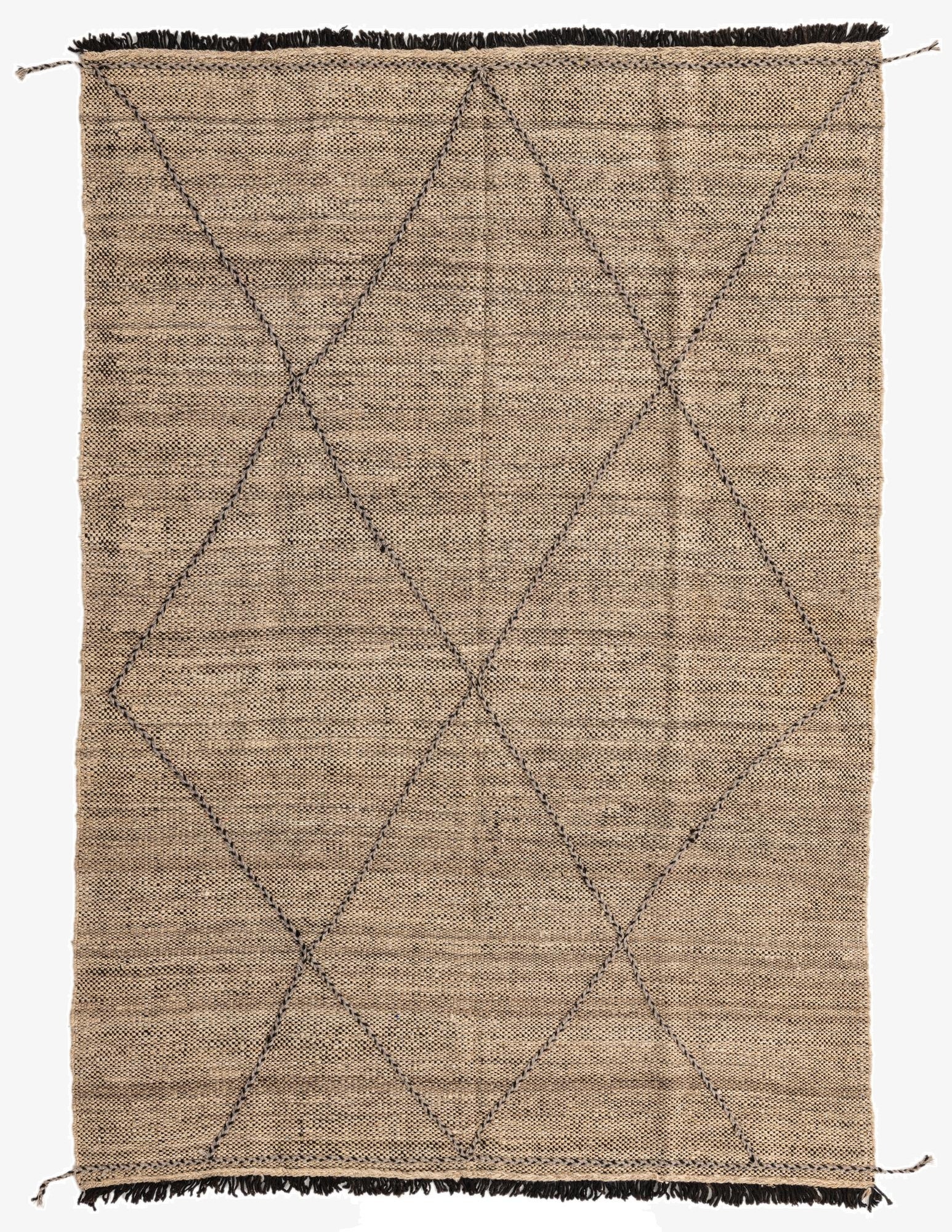  5' 6 x 7' 8  Hand Knotted Moroccan Wool Rug