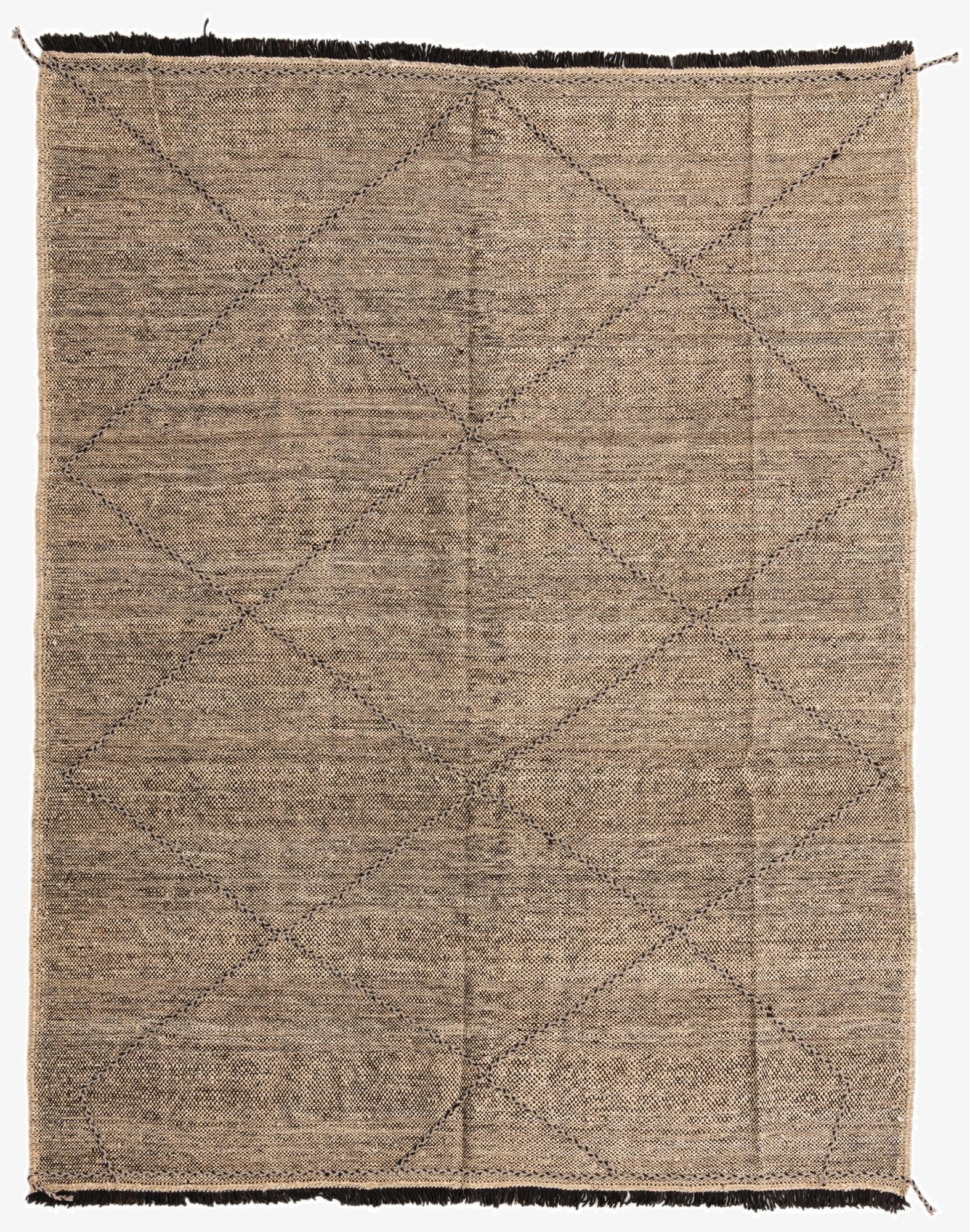  7' 5 x 9' 5  Hand Knotted Moroccan Wool Rug