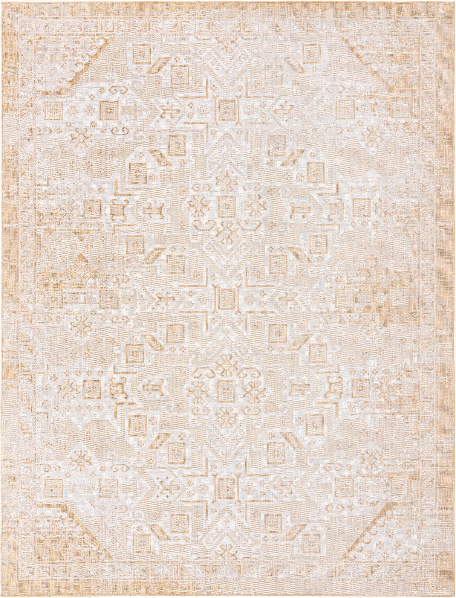  10' x 13'  Washable Aztec Indoor / Outdoor Rug