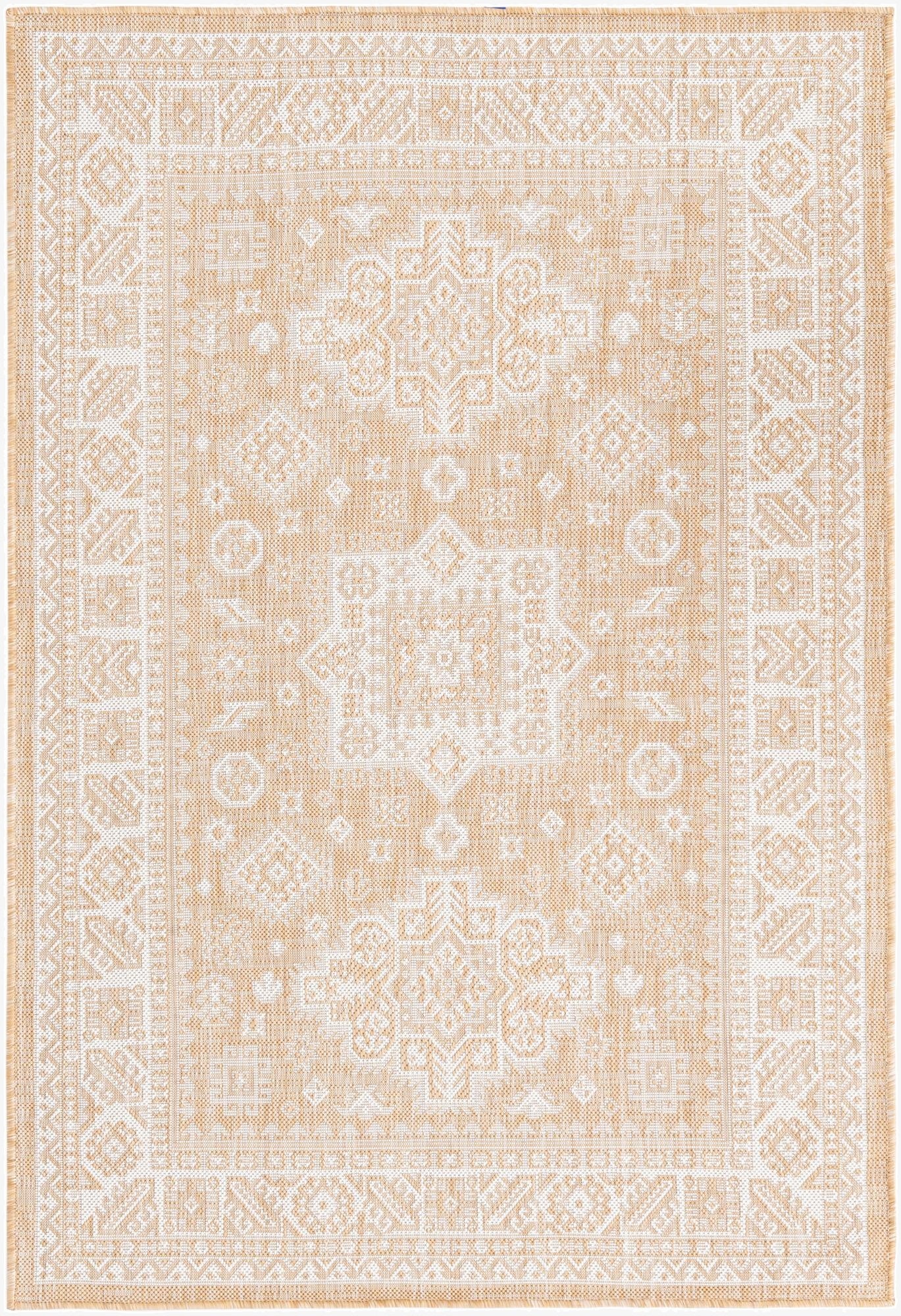  4' x 6'  Washable Aztec Indoor / Outdoor Rug
