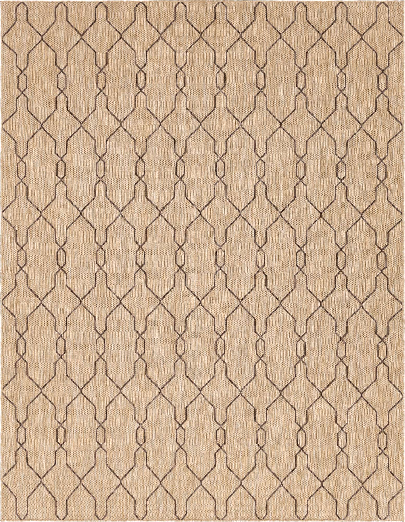 Primary image  8' x 11' 4  Washable Lattice Indoor / Outdoor Rug