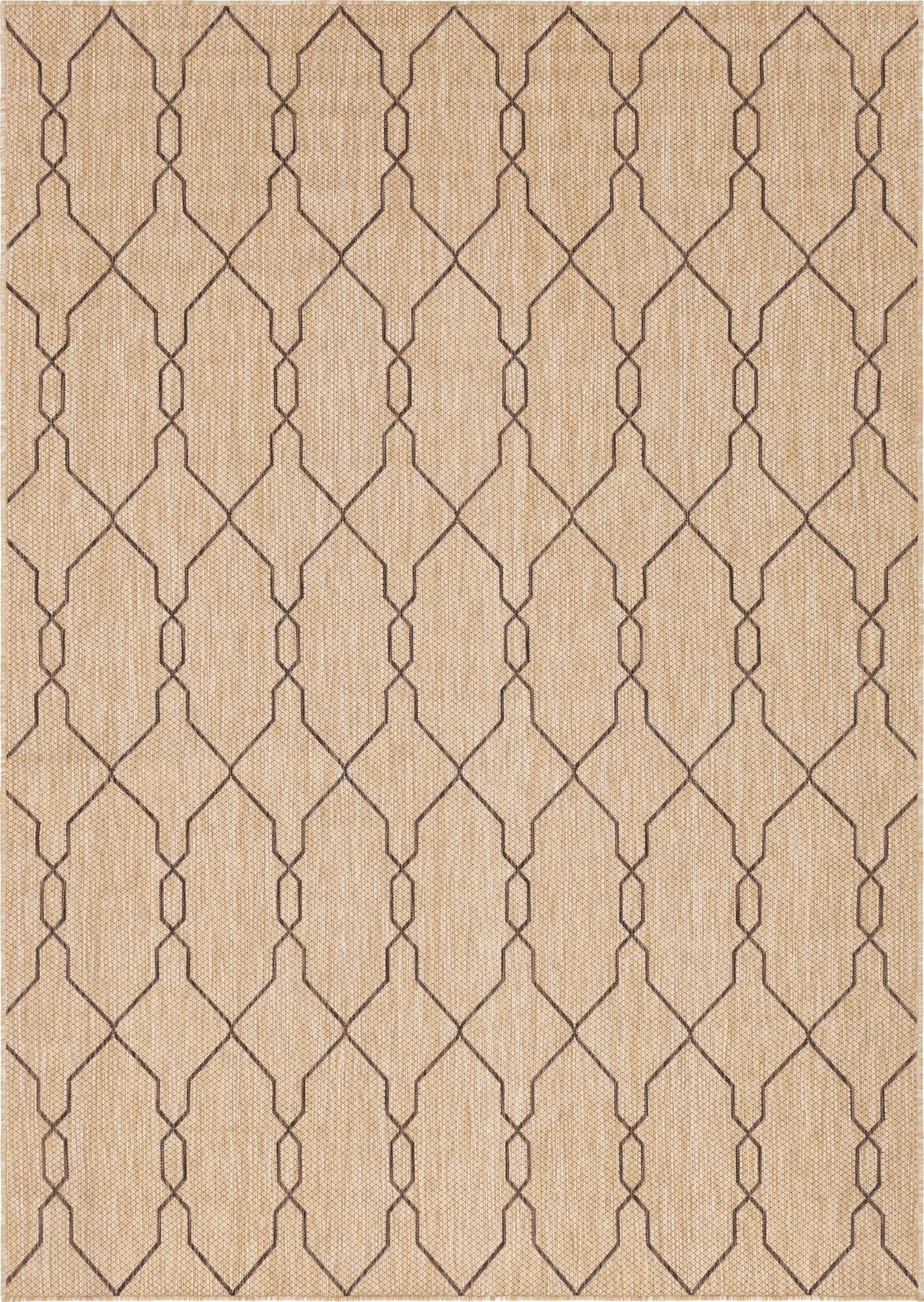  7' x 10'  Washable Lattice Indoor / Outdoor Rug