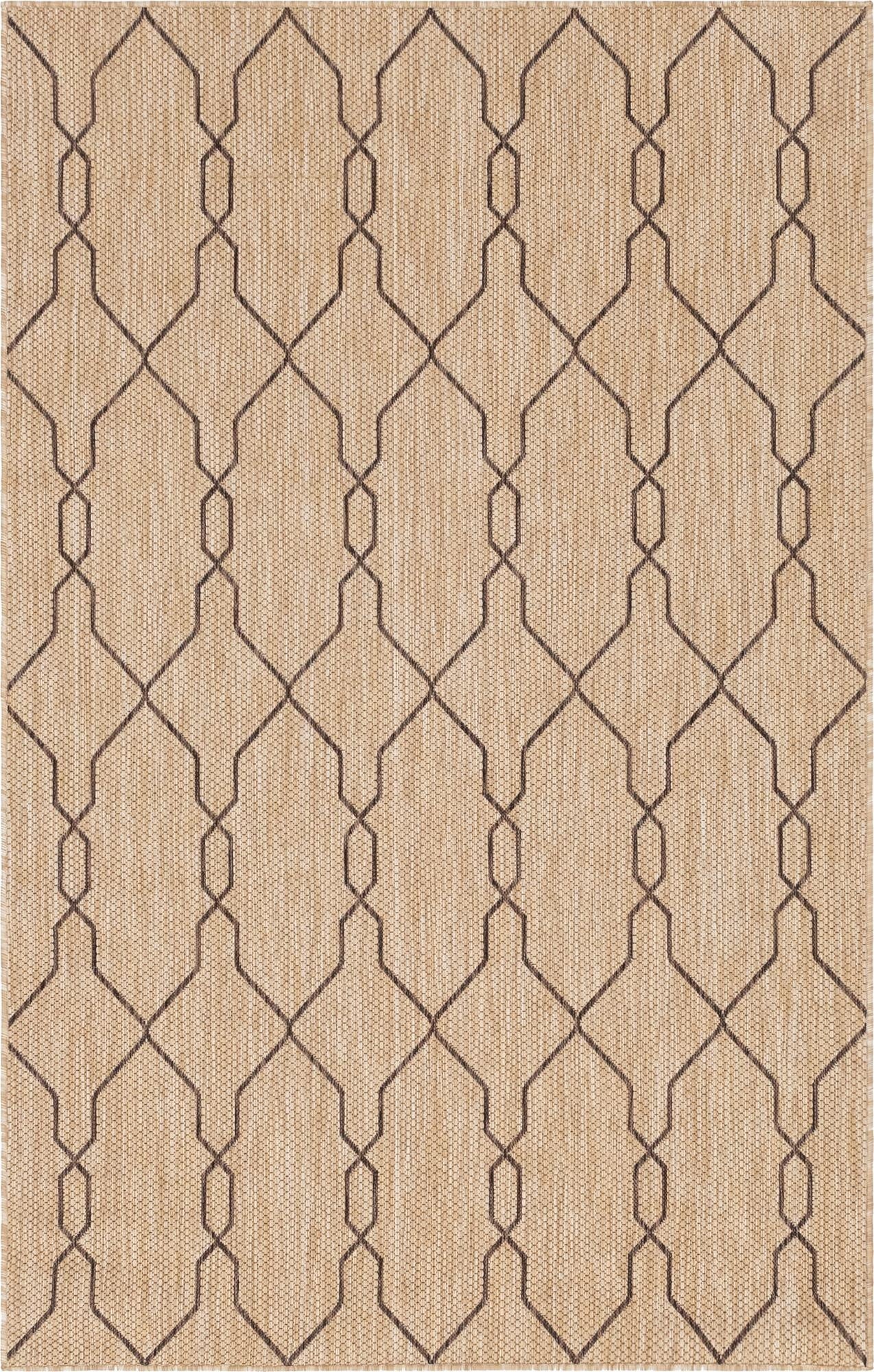  5' x 8'  Washable Lattice Indoor / Outdoor Rug