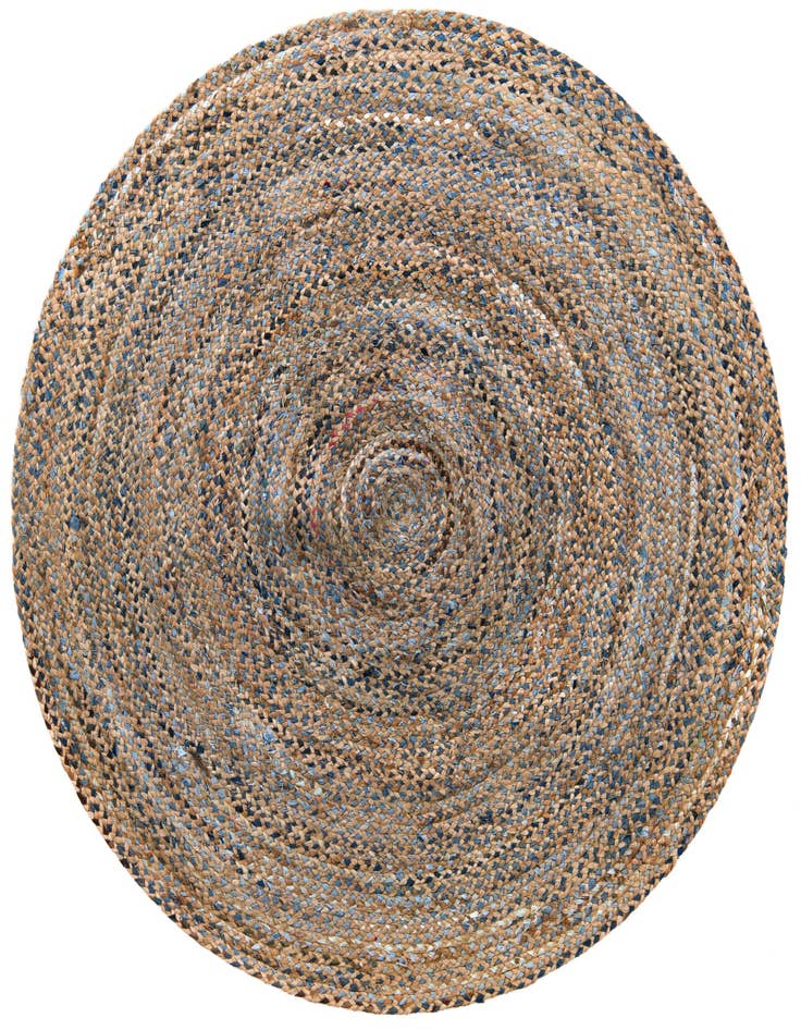Detail image of 6' 1 x 6' 1 Handmade Braided Chindi Round Rug